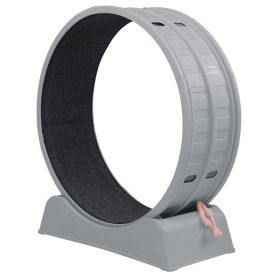 80*34*86CM, Gray PP track connector assembly, Round shape with gray carpet + 1 cat teaser stick, 15kg cat treadmill