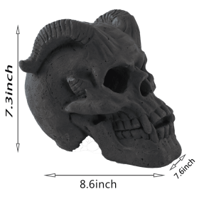 Fireproof Skull Gas Log For Fire Pit, Fireplace, NG & LP, Halloween Decor (Option: Gas Log)