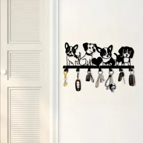 CIFbuy Vintage Cartoon Puppy Wall Decoration Iron Waterproof Removable Pet Theme Home Accent(TikTok, Temu Pick-up Service) (Option: defaulttitle)